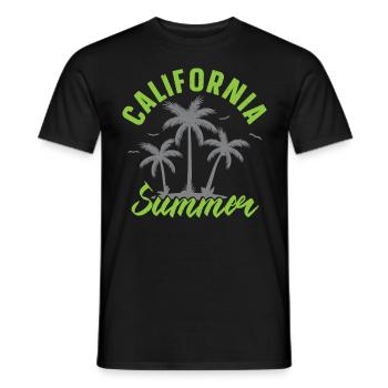 California Summer USA State of America California - Men's T-Shirt - black - Front - AI Model Male 178 light (178cm)
