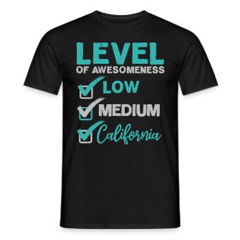 California USA Staat Amerika Reisen Kalifornier - Männer T-Shirt - Schwarz - Vorne - AI Model Male 178 light (178cm)