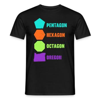 Oregon USA Staat Amerika Reisen Oregonian Salem - Männer T-Shirt - Schwarz - Vorne - AI Model Male 178 light (178cm)
