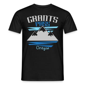 Grants Pass Oregon États-Unis État d’Amérique Oregonian - T-shirt homme - noir - Devant - AI Model Male 178 light (178cm)