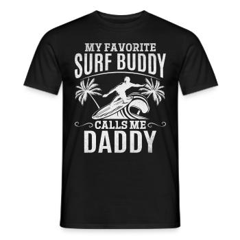 Wassersurfen Mein Lieblings-Surfer-Kumpel nennt - Männer T-Shirt - Schwarz - Vorne - AI Model Male 178 light (178cm)