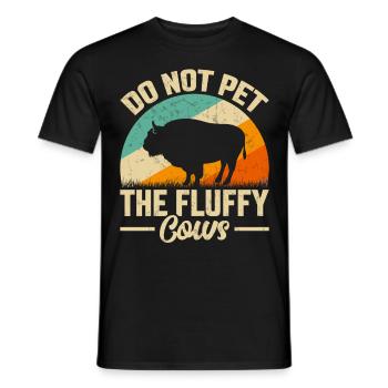 Bison Buffalo Water Buffalo National Park - Men's T-Shirt - black - Front - AI Model Male 178 light (178cm)