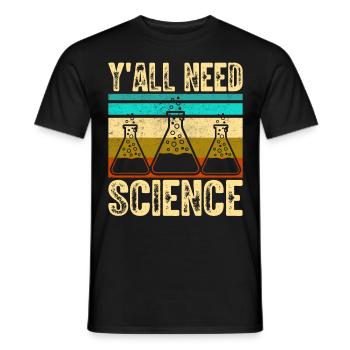 Scientist Chemist Physicist Physics Gift - Men's T-Shirt - black - Front - AI Model Male 178 light (178cm)