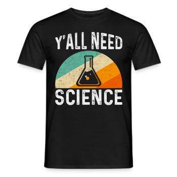 Scientist Chemist Physicist Physics Gift - Men's T-Shirt - black - Front - AI Model Male 178 light (178cm)