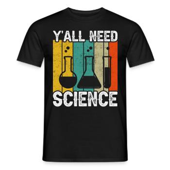 Scientist Chemist Physicist Physics Gift - Men's T-Shirt - black - Front - AI Model Male 178 light (178cm)