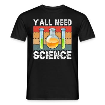 Scientist Chemist Physicist Physics Gift - Men's T-Shirt - black - Front - AI Model Male 178 light (178cm)