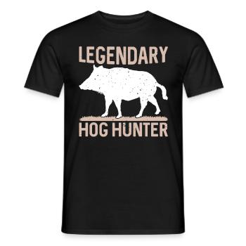 Chasse au sanglier Chasse Chasse Chasse Chasse Gibier Cadeau - T-shirt homme - noir - Devant - AI Model Male 178 light (178cm)