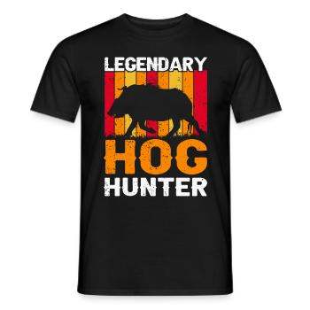 Wild Boar Hunting Hunting Hunter Game Gift - Men's T-Shirt - black - Front - AI Model Male 178 light (178cm)
