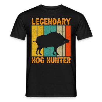 Chasse au sanglier Chasse Chasse Chasse Chasse Gibier Cadeau - T-shirt homme - noir - Devant - AI Model Male 178 light (178cm)