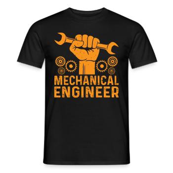 Ingénieur en mécanique Génie mécanique - T-shirt homme - noir - Devant - AI Model Male 178 light (178cm)