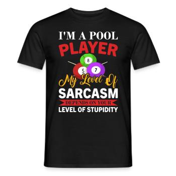 Billard Pool Billard Billardkugel Billardkö 8Ball - Männer T-Shirt - Schwarz - Vorne - AI Model Male 178 light (178cm)