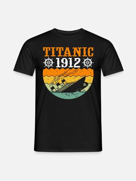 Titanic 1912 Cruiseschip - Heren T-shirt - zwart