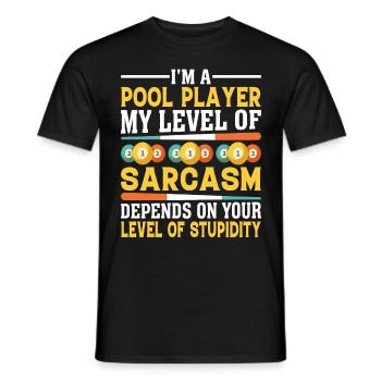 Billard Pool Billard Billardkugel Billardkö 8Ball - Männer T-Shirt - Schwarz - Vorne - AI Model Male 178 light (178cm)