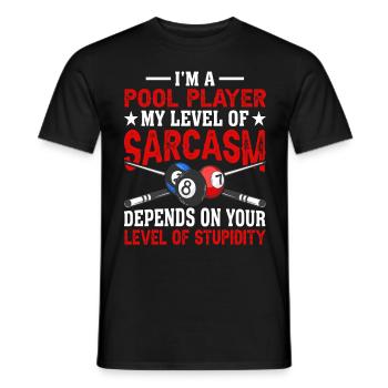 Billard Pool Billard Billardkugel Billardkö 8Ball - Männer T-Shirt - Schwarz - Vorne - AI Model Male 178 light (178cm)
