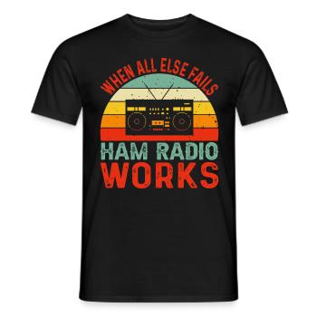 Funk Amateur Funker Funken Radio Hobby Geschenk - Männer T-Shirt - Schwarz - Vorne - AI Model Male 178 light (178cm)