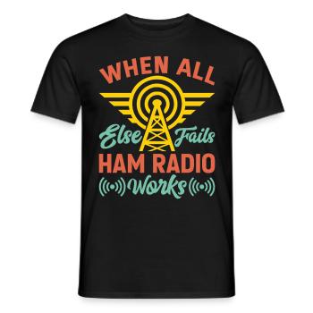 Funk Amateur Funker Funken Radio Hobby Geschenk - Männer T-Shirt - Schwarz - Vorne - AI Model Male 178 light (178cm)