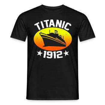 Titanic 1912 Kreuzfahrtschiff - Männer T-Shirt - Schwarz - Vorne - AI Model Male 178 light (178cm)