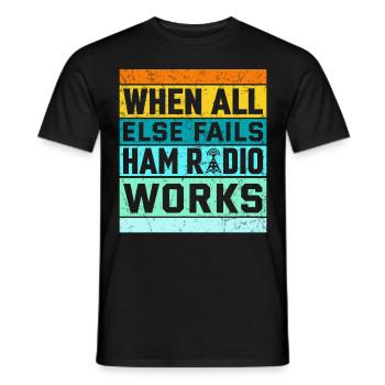 Funk Amateur Funker Funken Radio Hobby Geschenk - Männer T-Shirt - Schwarz - Vorne - AI Model Male 178 light (178cm)