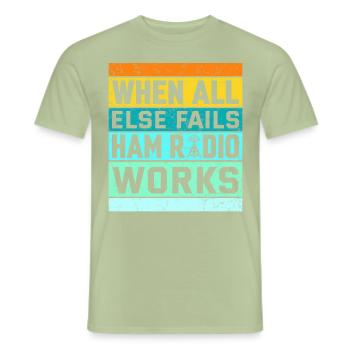 Funk Amateur Funker Funken Radio Hobby Gift - Men's T-Shirt - sage - Front - AI Model Male 178 light (178cm)
