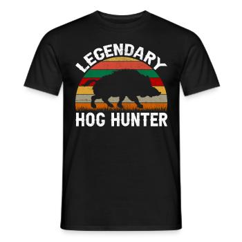 Chasse au sanglier Chasse Chasse Chasse Chasse Gibier Cadeau - T-shirt homme - noir - Devant - AI Model Male 178 light (178cm)