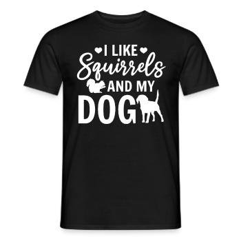 Ich mag Eichhörnchen und meinen Hundeliebhaber - Männer T-Shirt - Schwarz - Vorne - AI Model Male 178 light (178cm)