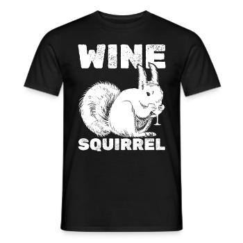 Écureuil Vin Écureuil - T-shirt homme - noir - Devant - AI Model Male 178 light (178cm)