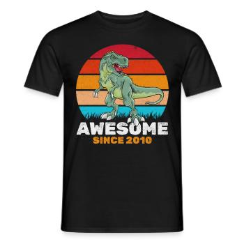 Fantastique depuis 2010 Amateur de dinosaures Dino - T-shirt homme - noir - Devant - AI Model Male 178 light (178cm)