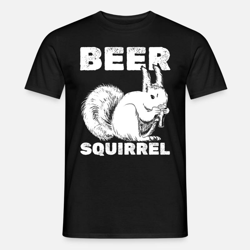 Squirrel, funny squirrel lover, - Men's T-Shirt - black