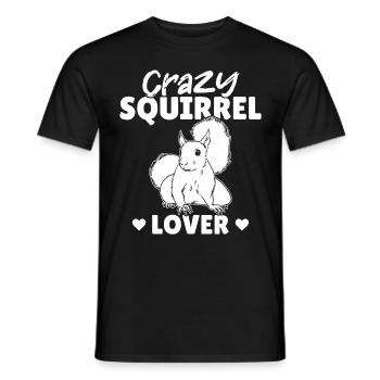 Crazy Squirrel Lover Squirrel, sweet - Men's T-Shirt - black - Front - AI Model Male 178 light (178cm)
