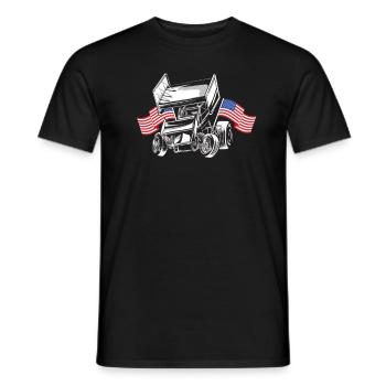 Sprint Car Racing Saying - Men's T-Shirt - black - Front - AI Model Male 178 light (178cm)