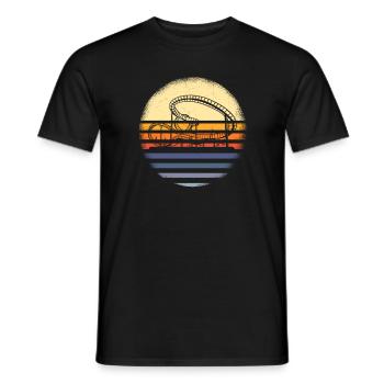 Achterbahn Geschenk - Männer T-Shirt - Schwarz - Vorne - AI Model Male 178 light (178cm)