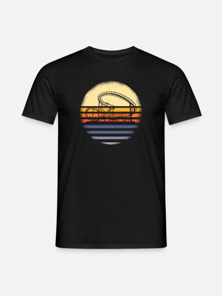 Achterbahn Geschenk - Männer T-Shirt - Schwarz