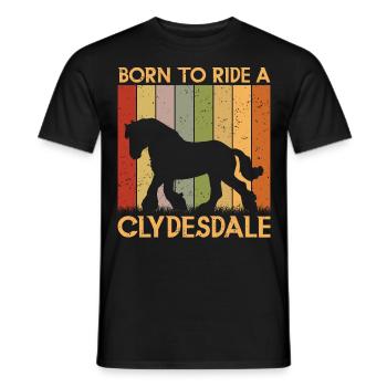 Clydesdale Cold Blood Horse Scotland Horse - Men's T-Shirt - black - Front - AI Model Male 178 light (178cm)