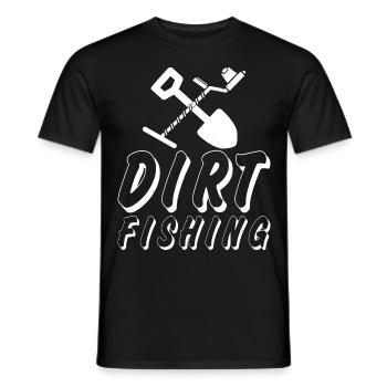 Dirt Fishing Probe Detector Sondler - Men's T-Shirt - black - Front - AI Model Male 178 light (178cm)