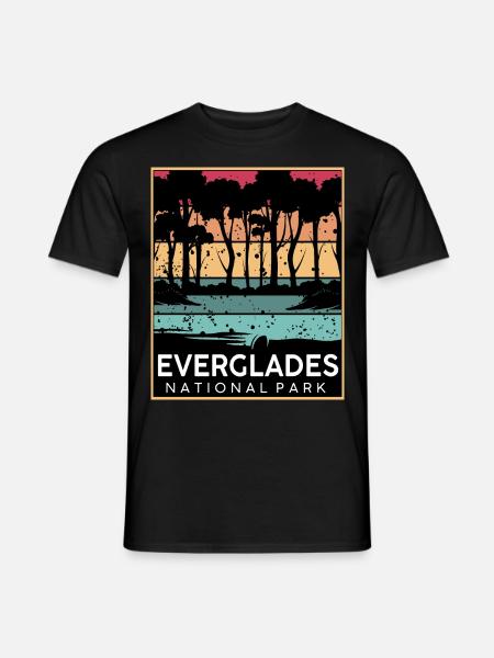 Parc national des Everglades Alligator Wetlands Wa - T-shirt homme - noir