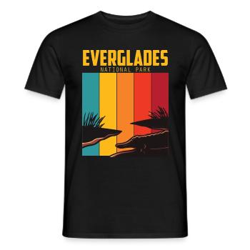 Parc National Souvenir Everglades Alligator Randonnée Su - T-shirt homme - noir - Devant - AI Model Male 178 light (178cm)