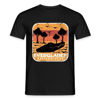 Parc national des Alligator des Everglades Zones humides Fl - T-shirt homme - noir - Devant - AI Model Male 178 light (178cm)