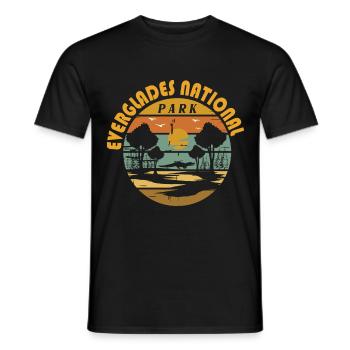 Parc national de Floride Everglades Wetlands Alli - T-shirt homme - noir - Devant - AI Model Male 178 light (178cm)