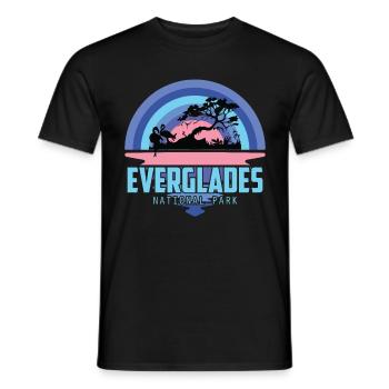 Parc national des Everglades Souvenir Pelikan SwampGebi - T-shirt homme - noir - Devant - AI Model Male 178 light (178cm)