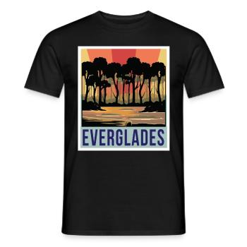 Parc national andin des Everglades SwampLand florida - T-shirt homme - noir - Devant - AI Model Male 178 light (178cm)