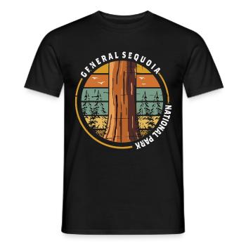 Sequoia National Park Souvenir Hiking Camping Neva - Men's T-Shirt - black - Front - AI Model Male 178 light (178cm)