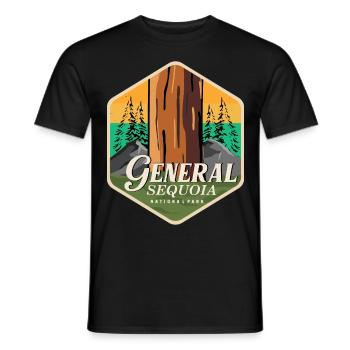 Sequoia National Park Hike Camping Redwood Ne - Men's T-Shirt - black - Front - AI Model Male 178 light (178cm)