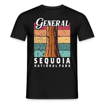 Nevada Sequoia Redwood National Park Hiking Campin - Men's T-Shirt - black - Front - AI Model Male 178 light (178cm)