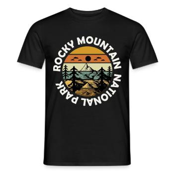 Rocky Mountains Colorado Nationalpark Wandern Camp - Männer T-Shirt - Schwarz - Vorne - AI Model Male 178 light (178cm)