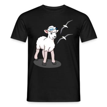 Nordsee Ostsee Schaf Möwen Küste Norddeutschland - Männer T-Shirt - Schwarz - Vorne - AI Model Male 178 light (178cm)