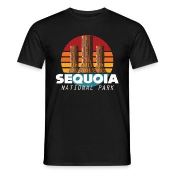 Sequoia National Park Sequoia Nevada Camping - Men's T-Shirt - black - Front - AI Model Male 178 light (178cm)