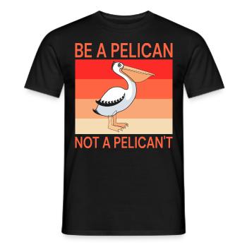 Pelikan Pelikane Vögel Wasservogel - Männer T-Shirt - Schwarz - Vorne - AI Model Male 178 light (178cm)