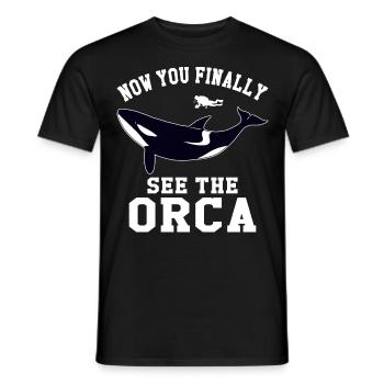 Orca Meeresbiologe Schwertwal Killerwal - Männer T-Shirt - Schwarz - Vorne - AI Model Male 178 light (178cm)