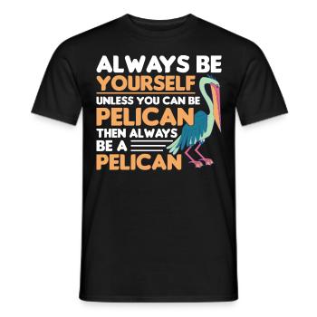 Pelikan Pelikane Vögel Wasservogel - Männer T-Shirt - Schwarz - Vorne - AI Model Male 178 light (178cm)