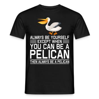 Pelikan Pelikane Vögel Wasservogel - Männer T-Shirt - Schwarz - Vorne - AI Model Male 178 light (178cm)